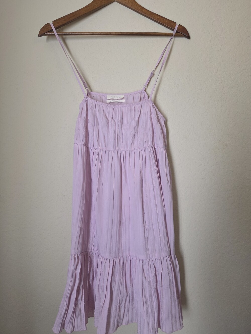 Urban Outfitters Babydoll Dress‎ Womens SP Lavender Gauzy Crinkle Tiered Mini